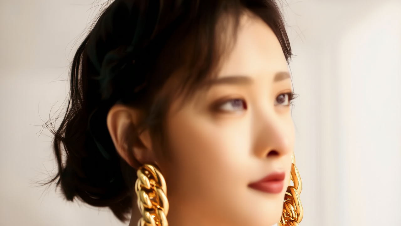 黄金大圈耳环图片